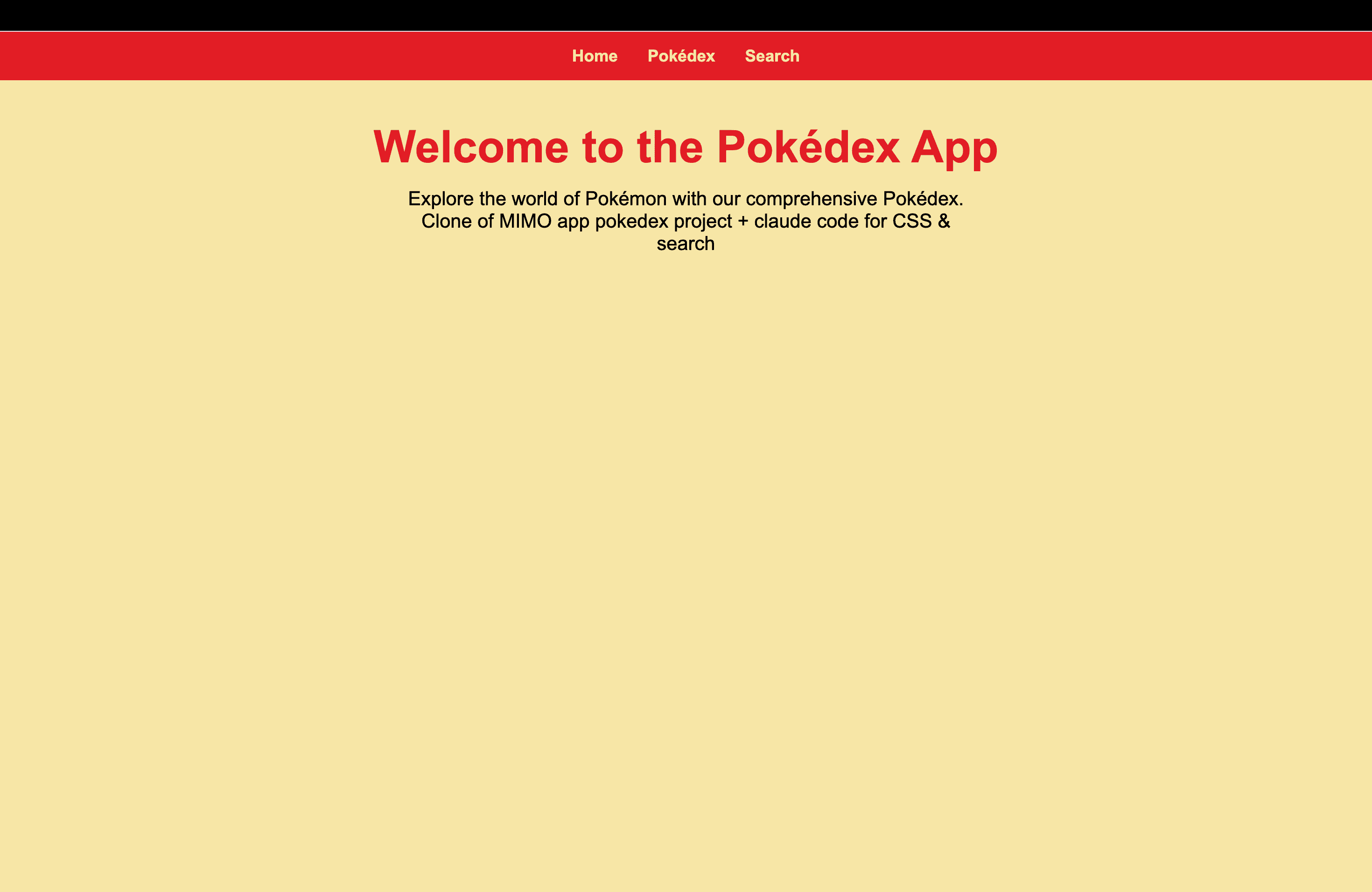 Screenshot of Pokédex